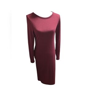 Old Navy Elegant Burgundy Long Sleeve Dress